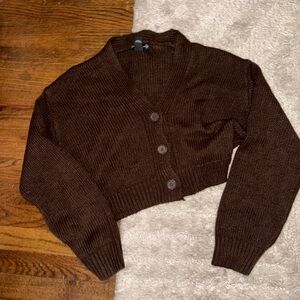 Brand new chocolate brown cardigan
